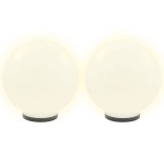 vidaXL Lămpi bol cu LED, 2 buc, sferice, 40 cm, PMMA