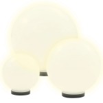 vidaXL Lămpi bol cu LED 3 buc., sferice, 20/30/40 cm, PMMA vidaXL Lămpi bol cu LED 3 buc., sferice, 20/30/40 cm, PMMA