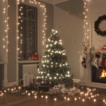 Instalație lumini cu 600 LED-uri 60 m 8 efecte de lumină IP44 alb cald Instalație lumini cu 600 LED-uri 60 m 8 efecte de lumină IP44 alb cald