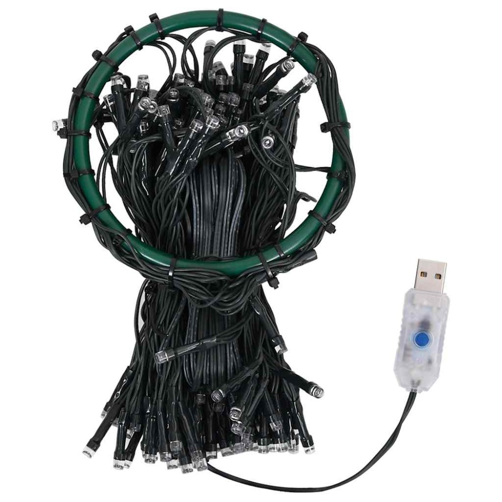 vidaXL Instalație de lumini brad de Crăciun cu 180 LED-uri, 180 cm