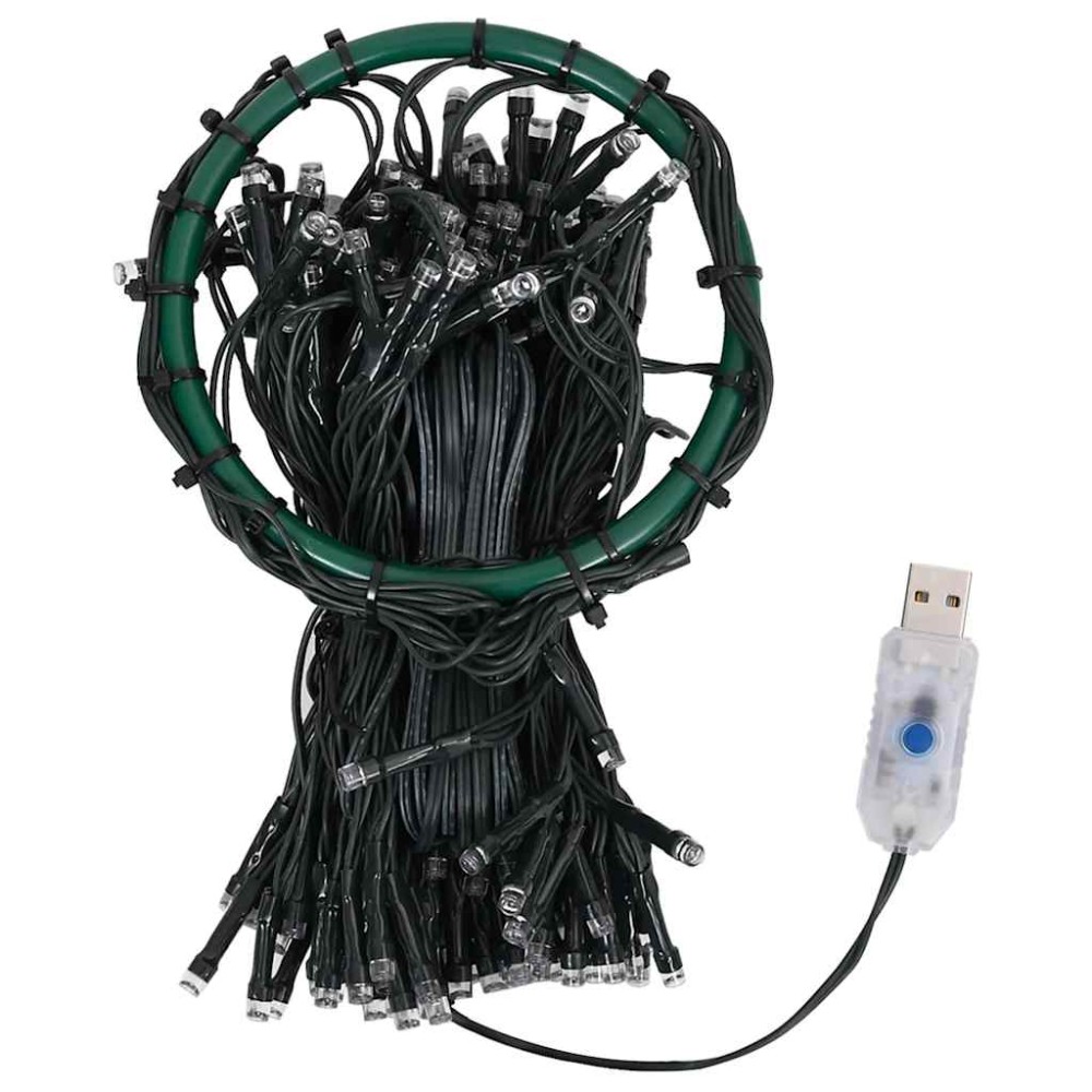 vidaXL Instalație de lumini brad de Crăciun cu 210 LED-uri, 210 cm