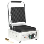 vidaXL Grill Panini cu striații, 31x30,5x20 cm, inox, 1800 W vidaXL Grill Panini cu striații, 31x30,5x20 cm, inox, 1800 W