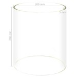vidaXL Cilindru sticlă pentru aparat de încălzit hot dog, 200x240 mm vidaXL Cilindru sticlă pentru aparat de încălzit hot dog, 200x240 mm
