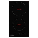 vidaXL Plită ceramică cu 2 arzătoare, control tactil, 3000 W