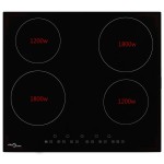 vidaXL Plită ceramică cu 4 arzătoare, control tactil, 6000 W