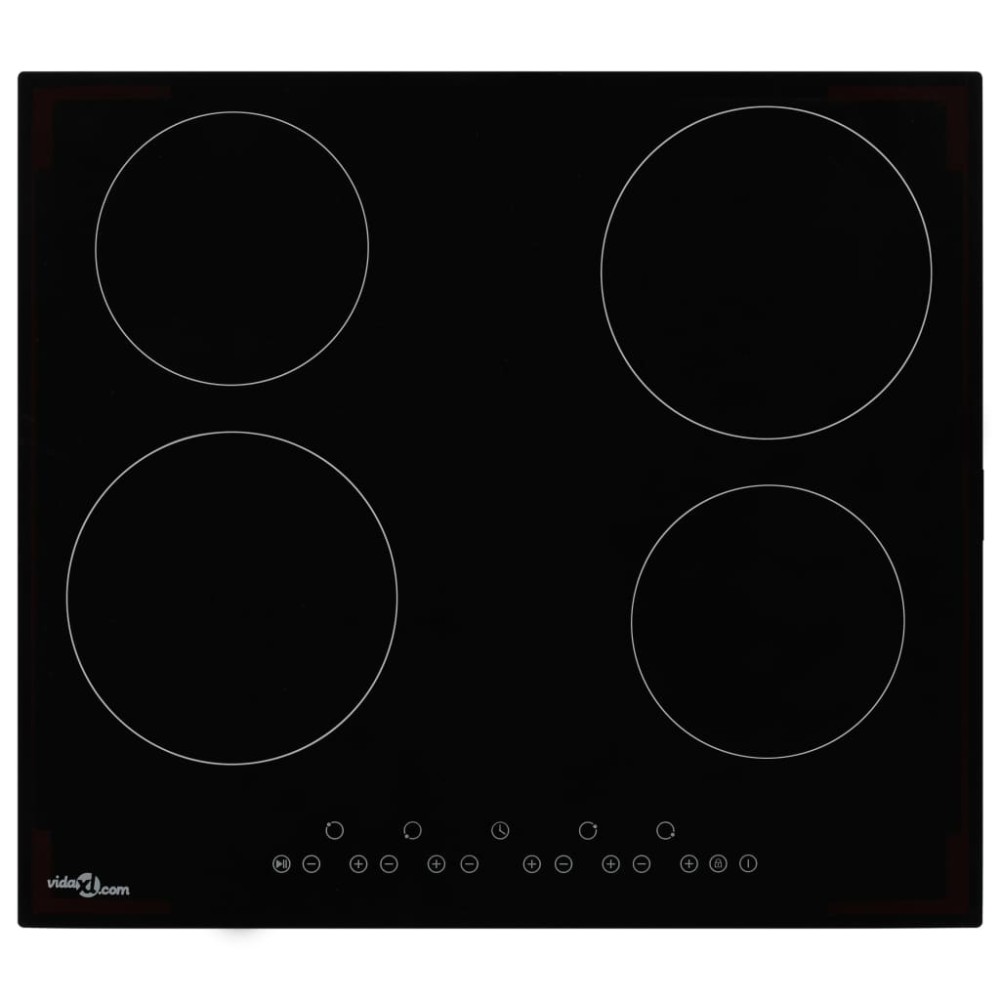 vidaXL Plită ceramică cu 4 arzătoare, control tactil, 6000 W