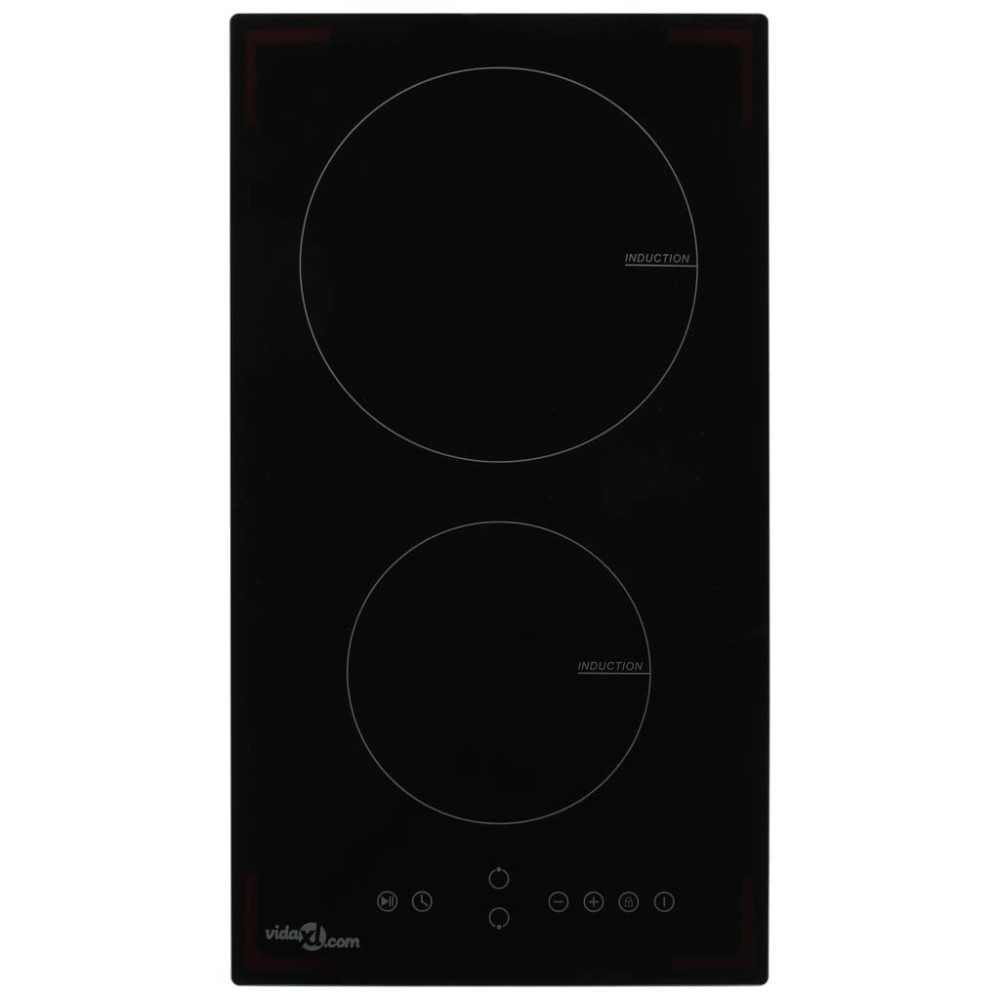 vidaXL Plită cu inducție cu 2 arzătoare, control tactil, sticlă 3500 W