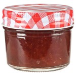 vidaXL Borcane sticlă pentru gem cu capace alb și roșu 24 buc. 110 ml vidaXL Borcane sticlă pentru gem cu capace alb și roșu 24 buc. 110 ml