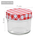 vidaXL Borcane de sticlă pentru gem capace alb și roșu, 48 buc, 110 ml vidaXL Borcane de sticlă pentru gem capace alb și roșu, 48 buc, 110 ml