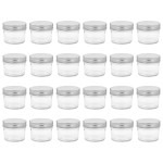 vidaXL Borcane din sticlă pentru gem cu capac argintiu 24 buc. 110 ml vidaXL Borcane din sticlă pentru gem cu capac argintiu 24 buc. 110 ml