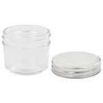vidaXL Borcane din sticlă pentru gem, capace argintii, 96 buc, 110 ml vidaXL Borcane din sticlă pentru gem, capace argintii, 96 buc, 110 ml
