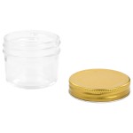 vidaXL Borcane din sticlă pentru gem, capace aurii, 96 buc, 110 ml vidaXL Borcane din sticlă pentru gem, capace aurii, 96 buc, 110 ml