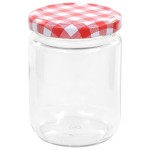vidaXL Borcane de sticlă pentru gem capace alb & roșu 96 buc. 230 ml vidaXL Borcane de sticlă pentru gem capace alb & roșu 96 buc. 230 ml