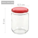 vidaXL Borcane din sticlă pentru gem, capace roșii, 96 buc., 230 ml vidaXL Borcane din sticlă pentru gem, capace roșii, 96 buc., 230 ml
