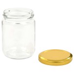 vidaXL Borcane din sticlă pentru gem, capac auriu, 48 buc., 230 ml vidaXL Borcane din sticlă pentru gem, capac auriu, 48 buc., 230 ml