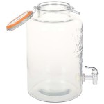 vidaXL Dozator de apă XXL cu robinet, transparent, 8 L, sticlă vidaXL Dozator de apă XXL cu robinet, transparent, 8 L, sticlă