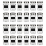vidaXL Borcane de depozitare cu etichetă, 24 buc., 300 ml vidaXL Borcane de depozitare cu etichetă, 24 buc., 300 ml