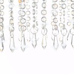 vidaXL Lustră cu mărgele de cristal, argintiu, 104 cm, E14 vidaXL Lustră cu mărgele de cristal, argintiu, 104 cm, E14