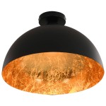 vidaXL Lustre, 2 buc., negru și auriu, semisferic, E27 vidaXL Lustre, 2 buc., negru și auriu, semisferic, E27
