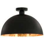vidaXL Lustre, 2 buc., negru și auriu, semisferic, E27 vidaXL Lustre, 2 buc., negru și auriu, semisferic, E27