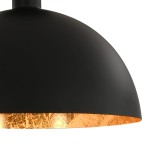 vidaXL Lustre, 2 buc., negru și auriu, semisferic, E27 vidaXL Lustre, 2 buc., negru și auriu, semisferic, E27