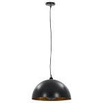 vidaXL Lustre, 2 buc., negru și auriu, semisferic, 40 cm, E27 vidaXL Lustre, 2 buc., negru și auriu, semisferic, 40 cm, E27