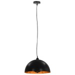vidaXL Lustre, 2 buc., negru și auriu, semisferic, 40 cm, E27 vidaXL Lustre, 2 buc., negru și auriu, semisferic, 40 cm, E27