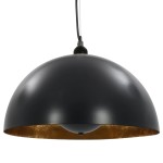vidaXL Lustre, 2 buc., negru și auriu, semisferic, 40 cm, E27 vidaXL Lustre, 2 buc., negru și auriu, semisferic, 40 cm, E27