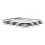 vidaXL Recipiente Gastronorm 4 buc. GN 1/1 20 mm oțel inoxidabil