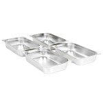 vidaXL Recipiente Gastronorm 4 buc. GN 1/1 100 mm oțel inoxidabil vidaXL Recipiente Gastronorm 4 buc. GN 1/1 100 mm oțel inoxidabil
