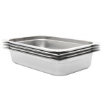 vidaXL Recipiente Gastronorm 4 buc. GN 1/1 100 mm oțel inoxidabil vidaXL Recipiente Gastronorm 4 buc. GN 1/1 100 mm oțel inoxidabil