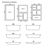 Capace pentru tavă GN 1/1, 2 buc., oțel inoxidabil Capace pentru tavă GN 1/1, 2 buc., oțel inoxidabil