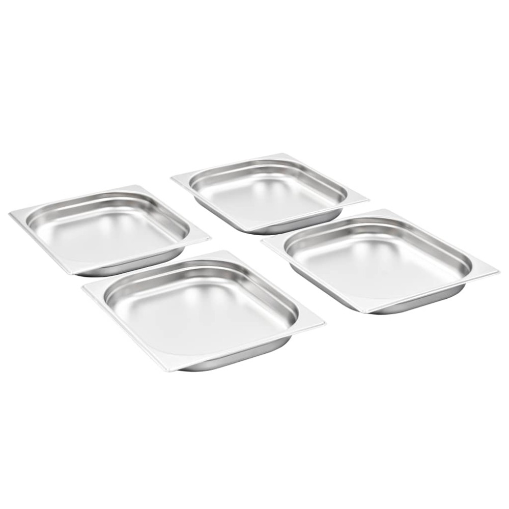 vidaXL Recipiente Gastronorm 8 buc. GN 1/2 40 mm oțel inoxidabil