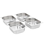 vidaXL Recipiente Gastronorm 4 buc. GN 1/2 100 mm oțel inoxidabil vidaXL Recipiente Gastronorm 4 buc. GN 1/2 100 mm oțel inoxidabil