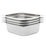 vidaXL Recipiente Gastronorm 4 buc. GN 1/2 100 mm oțel inoxidabil vidaXL Recipiente Gastronorm 4 buc. GN 1/2 100 mm oțel inoxidabil