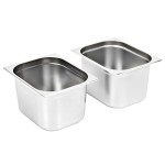 vidaXL Recipiente Gastronorm 2 buc. GN 1/2 200 mm oțel inoxidabil vidaXL Recipiente Gastronorm 2 buc. GN 1/2 200 mm oțel inoxidabil