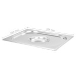 Capace pentru tavă GN 1/2, 2 buc., oțel inoxidabil Capace pentru tavă GN 1/2, 2 buc., oțel inoxidabil