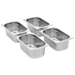 vidaXL Recipiente Gastronorm 8 buc. GN 1/4 100 mm oțel inoxidabil vidaXL Recipiente Gastronorm 8 buc. GN 1/4 100 mm oțel inoxidabil