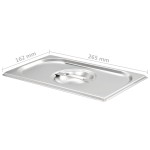 Capace pentru tavă GN 1/4, 4 buc., oțel inoxidabil Capace pentru tavă GN 1/4, 4 buc., oțel inoxidabil