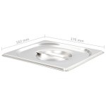 Capace pentru tavă GN 1/6, 8 buc., oțel inoxidabil Capace pentru tavă GN 1/6, 8 buc., oțel inoxidabil