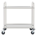 vidaXL Cărucior de bucătărie 2 niveluri 95x45x83,5 cm oțel inoxidabil vidaXL Cărucior de bucătărie 2 niveluri 95x45x83,5 cm oțel inoxidabil