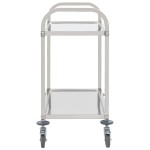 vidaXL Cărucior de bucătărie 2 niveluri 95x45x83,5 cm oțel inoxidabil vidaXL Cărucior de bucătărie 2 niveluri 95x45x83,5 cm oțel inoxidabil