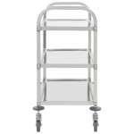 vidaXL Cărucior de bucătărie 3 niveluri 95x45x83,5 cm oțel inoxidabil vidaXL Cărucior de bucătărie 3 niveluri 95x45x83,5 cm oțel inoxidabil