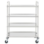 vidaXL Cărucior de bucătărie 4 niveluri 107x55x125 cm oțel inoxidabil vidaXL Cărucior de bucătărie 4 niveluri 107x55x125 cm oțel inoxidabil