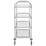 vidaXL Cărucior de bucătărie 4 niveluri 107x55x125 cm oțel inoxidabil vidaXL Cărucior de bucătărie 4 niveluri 107x55x125 cm oțel inoxidabil