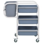 vidaXL Cărucior de bucătărie cu recipiente din plastic, 82x43,5x93 cm vidaXL Cărucior de bucătărie cu recipiente din plastic, 82x43,5x93 cm