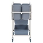 vidaXL Cărucior de bucătărie cu recipiente din plastic, 82x43,5x93 cm vidaXL Cărucior de bucătărie cu recipiente din plastic, 82x43,5x93 cm