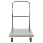 vidaXL Cărucior platformă, argintiu, 82 x 53 x 86 cm, oțel inoxidabil vidaXL Cărucior platformă, argintiu, 82 x 53 x 86 cm, oțel inoxidabil