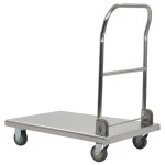 vidaXL Cărucior platformă, argintiu, 82 x 53 x 86 cm, oțel inoxidabil vidaXL Cărucior platformă, argintiu, 82 x 53 x 86 cm, oțel inoxidabil