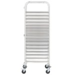 vidaXL Cărucior bucătărie pentru 16 tăvi, 38x55x163cm, oțel inoxidabil vidaXL Cărucior bucătărie pentru 16 tăvi, 38x55x163cm, oțel inoxidabil